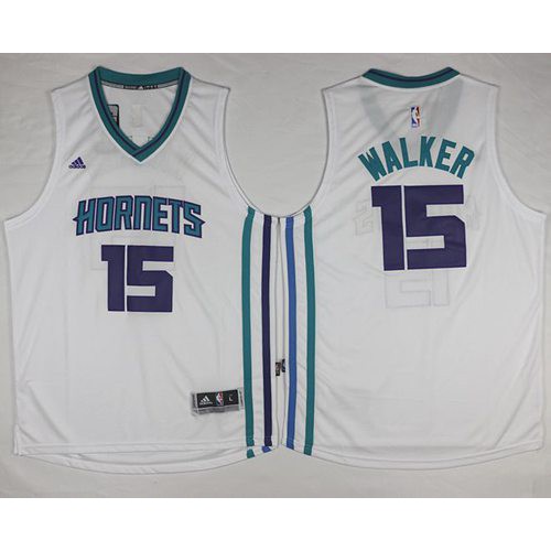 Revolution 30 Charlotte Hornets #15 Kemba Walker White Stitched Jersey Mens