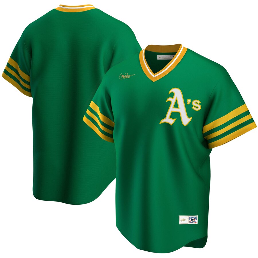 Oakland Athletics Road Cooperstown Collection Team Jersey Kelly Green