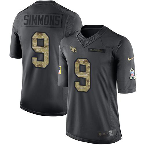 Cardinals #9 Isaiah Simmons Black Men's Stitched Limited 2016 Salute To Service Jersey