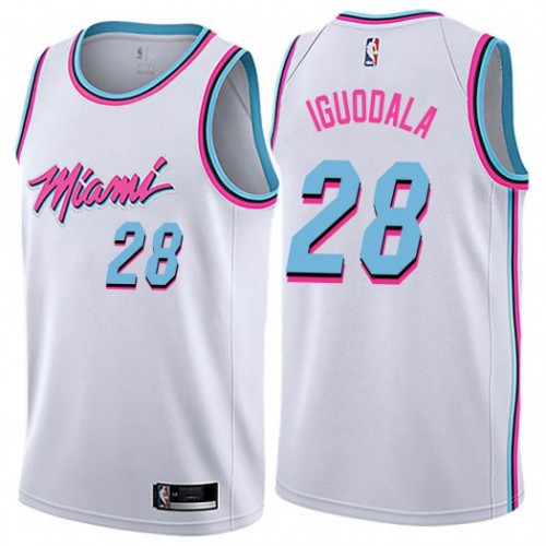 Miami Heat #28 Andre Iguodala White Swingman City Edition Jersey Mens