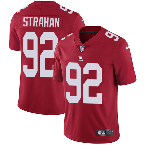Giants #92 Michael Strahan Red Alternate Men's Stitched Vapor Untouchable Limited Jersey