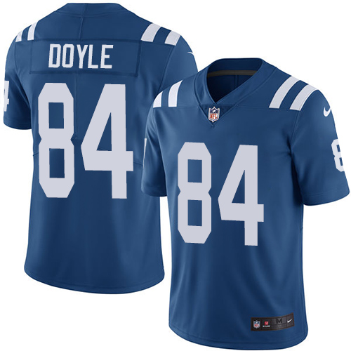 Indianapolis Colts #84 Jack Doyle Royal Blue Team Color Youth Stitched Vapor Untouchable Limited Jersey Youth