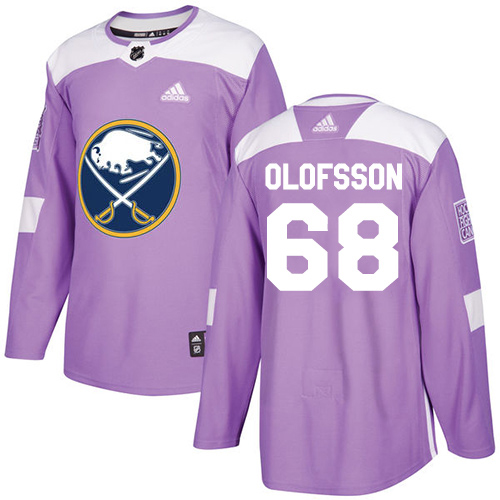 Adidas Buffalo Sabres #68 Victor Olofsson Purple Authentic Fights Cancer Stitched Jersey Men's