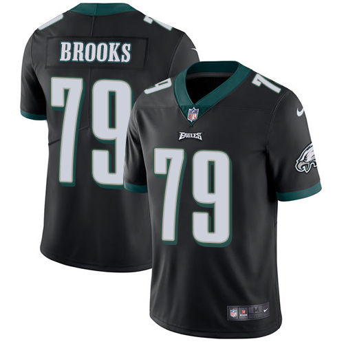 Philadelphia Eagles #79 Brandon Brooks Black Alternate Men's Stitched Vapor Untouchable Limited Jersey Men's