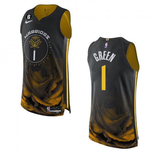 Golden State Golden State Warriors #1 JaMychal Green Black 2022-23 Authentic Jersey - City Edition Mens