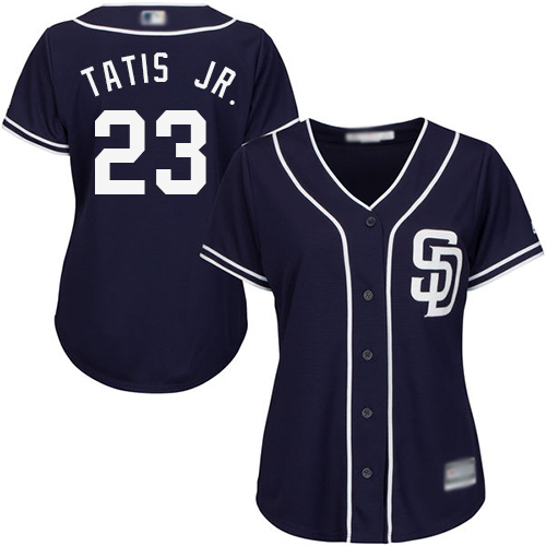 San Diego Padres #23 Fernando Tatis Jr. Navy Blue Alternate Women's Stitched Jersey Womens