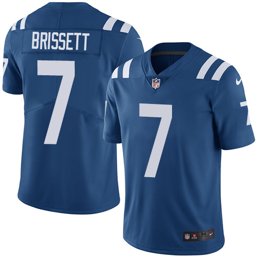 Indianapolis Colts #7 Jacoby Brissett Royal Blue Team Color Men's Stitched Vapor Untouchable Limited Jersey Men's