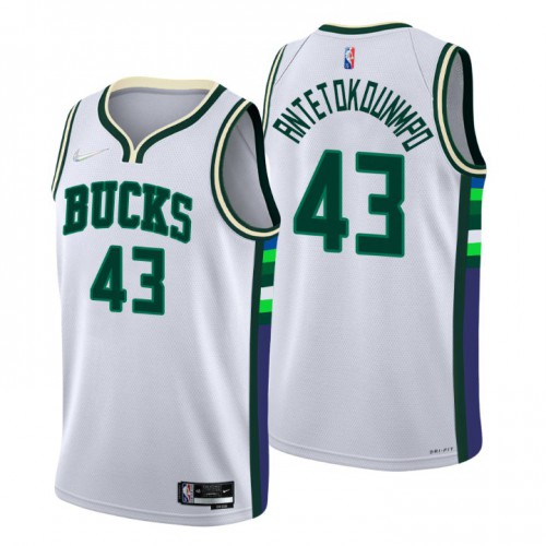 Milwaukee Milwaukee Bucks #43 Sandro Mamukelashvili Mens White 2021/22 Swingman Jersey - City Edition Mens