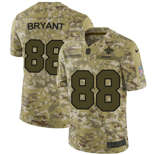 New Orleans Saints #88 Dez Bryant Camo Men's Stitched Limited 2018 Salute To Service Jersey Men's