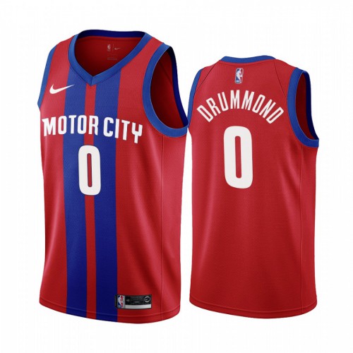 Detroit Pistons #0 Andre Drummond Mens Unveil 2019-20 City Edition Swingman Jersey Red Mens