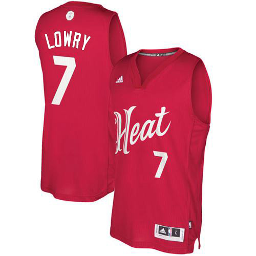 Miami Heat #7 Kyle Lowry Red 2016-2017 Christmas Day Stitched Jersey Mens