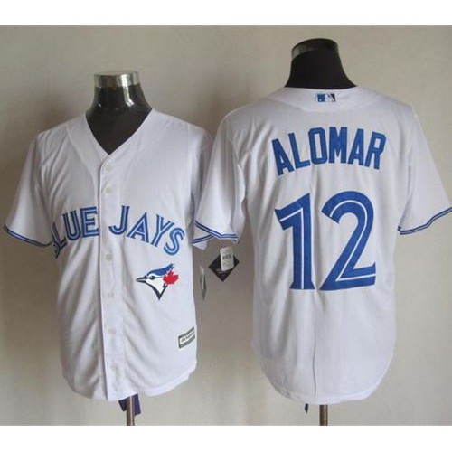 Toronto Blue Jays #12 Roberto Alomar White New Cool Base Stitched Jersey Men's