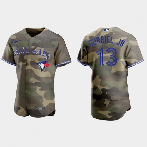 Toronto Toronto Blue Jays #13 Lourdes Gurriel Jr. Men's 2021 Armed Forces Day Authentic Jersey -Camo Men's