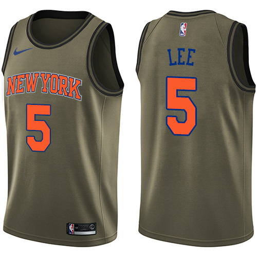 New York Knicks #5 Courtney Lee Green Salute to Service Youth Swingman Jersey Youth