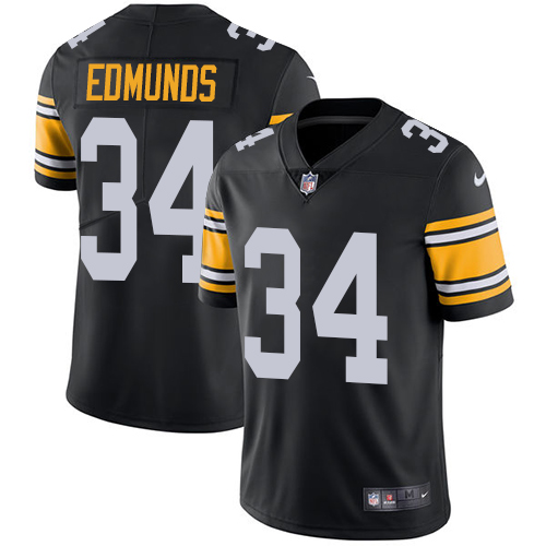 Pittsburgh Steelers #34 Terrell Edmunds Black Alternate Youth Stitched Vapor Untouchable Limited Jersey Youth