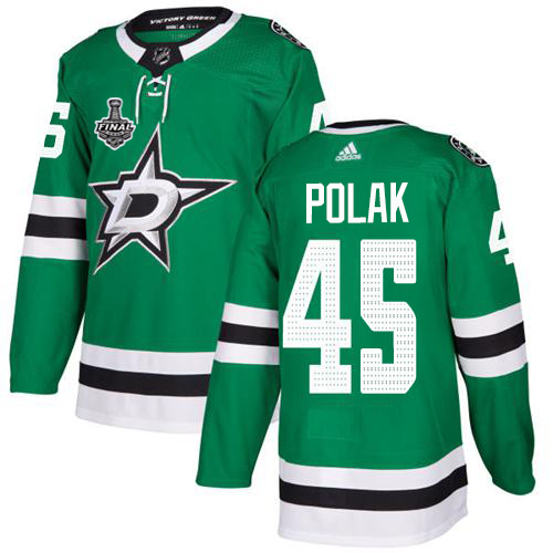 Adidas Dallas Stars #45 Roman Polak Green Home Authentic Youth 2020 Stanley Cup Final Stitched Jersey Youth
