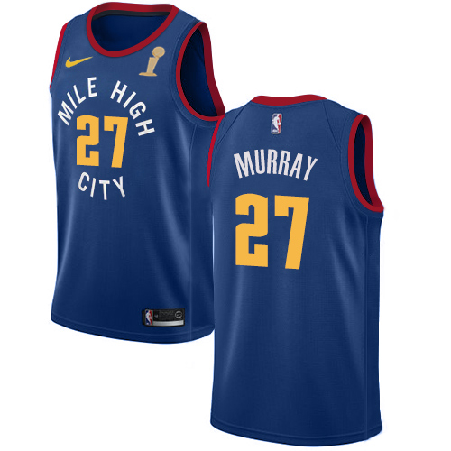 Nuggets #27 Jamal Murray Blue Women's 2023 Finals Champions Swingman Statement Edition Jersey