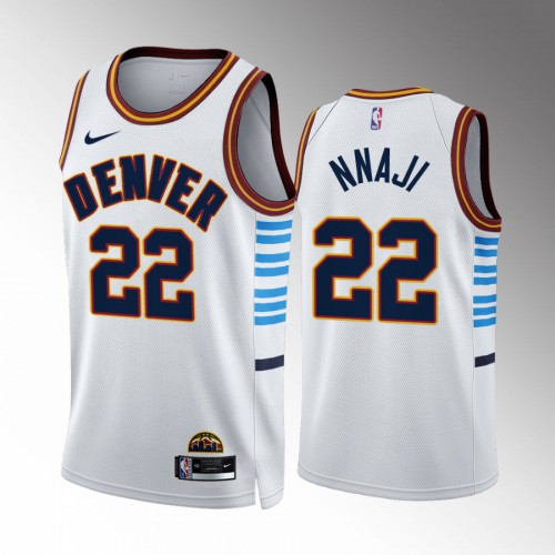 Denver Denver Nuggets #22 Zeke Nnaji White 2022-23 Mens City Edition Jersey Mens