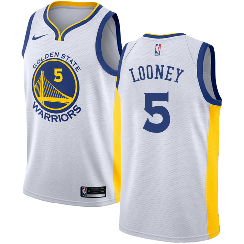 Golden State Warriors #5 Kevon Looney White Swingman Association Edition Jersey Mens