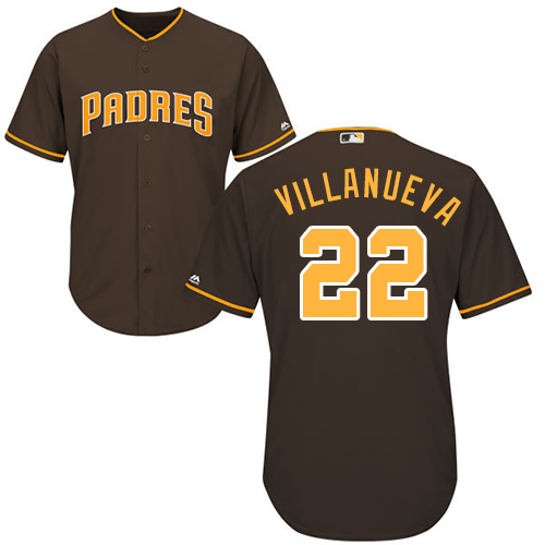 San Diego Padres #22 Christian Villanueva Brown New Cool Base Stitched Jersey Men's