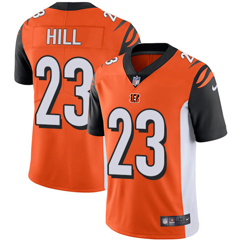 Bengals #23 Daxton Hill Orange Alternate Men's Stitched Vapor Untouchable Limited Jersey
