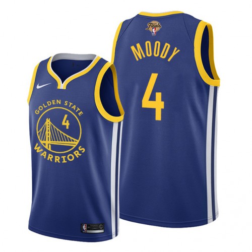 Golden State Warriors #4 Moses Moody Blue Womens 2022 Finals Jersey Womens