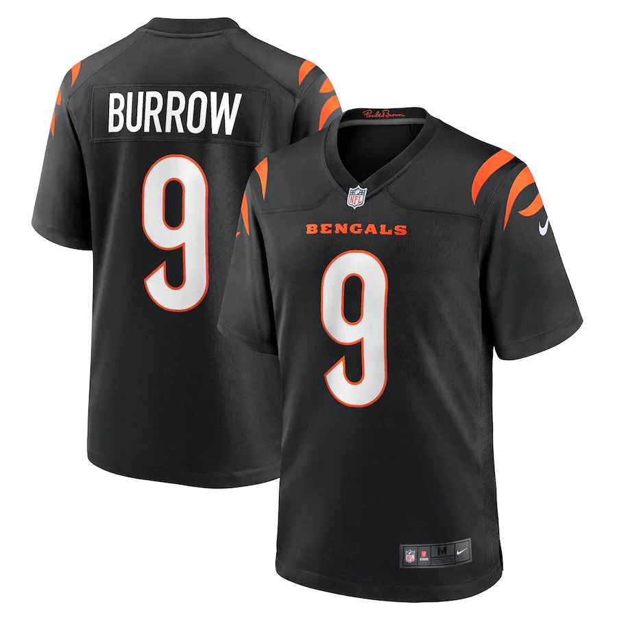 Cincinnati Bengals #9 Joe Burrow Black Youth Game Jersey