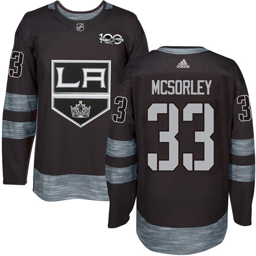 Adidas Los Angeles Kings #33 Marty Mcsorley Black 1917-2017 100th Anniversary Stitched Jersey Men's