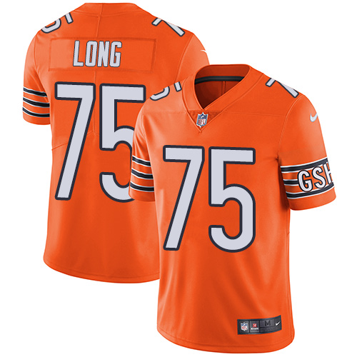Chicago Bears #75 Kyle Long Orange Men's Stitched Limited Rush Jersey Men's
