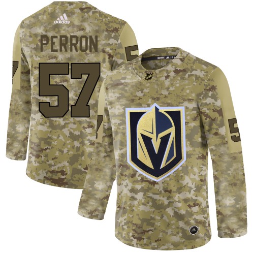 Adidas Golden Vegas Golden Knights #57 David Perron Camo Authentic Stitched Jersey Men's