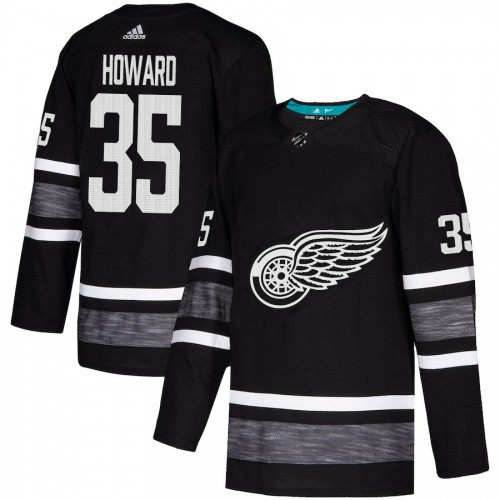 Adidas Detroit Red Wings #35 Jimmy Howard Black Authentic 2019 All-Star Stitched Youth Jersey Youth