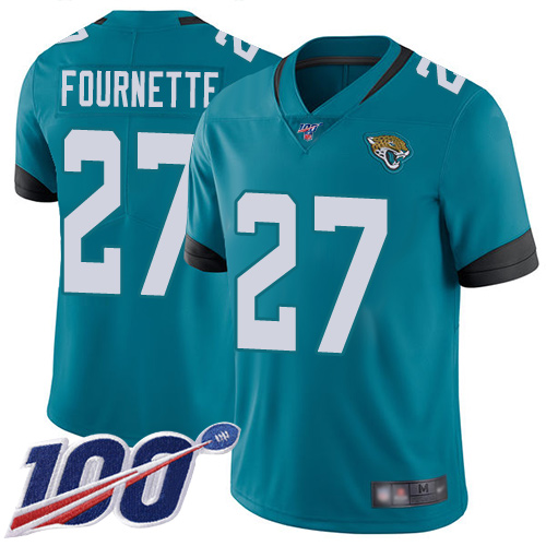 Jaguars #27 Leonard Fournette Teal Green Alternate Men's Stitched 100th Season Vapor Limited Jersey