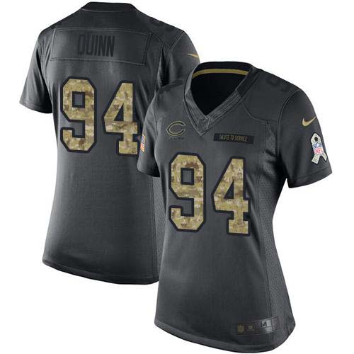 Chicago Bears #94 Robert Quinn Black Women's Stitched Limited 2016 Salute to Service Jersey Womens
