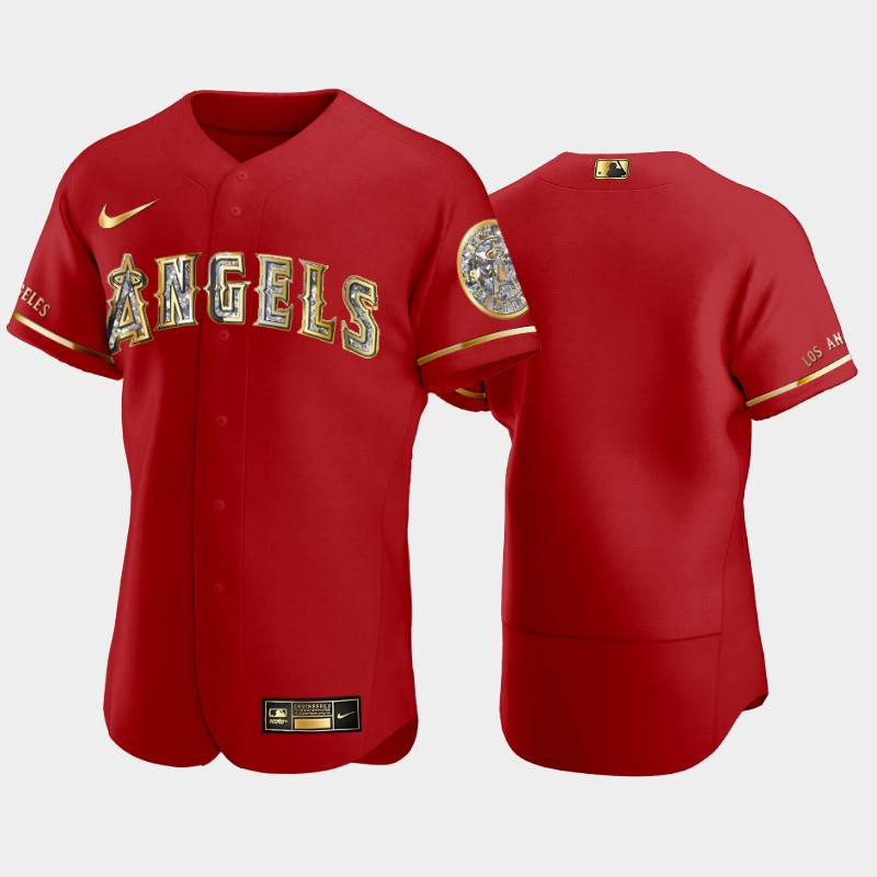 Los Angeles Angels Blank Men's Diamond Edition Jersey - Red