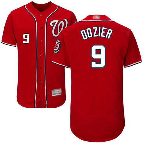 Washington Nationals #9 Brian Dozier Red Flexbase Authentic Collection Stitched Jersey Men's