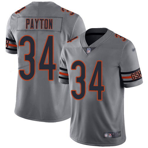 Bears #34 Walter Payton Silver Youth Stitched Limited Inverted Legend Jersey