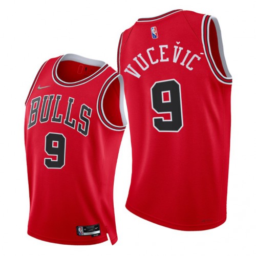 Chicago Bulls #9 Nikola Vucevic Womens 2021-22 75th Diamond Anniversary Jersey Red Womens