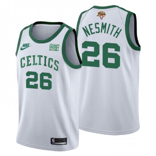 Boston Boston Celtics #26 Aaron Nesmith Mens Releases Classic Edition 2022 Finals 75th Anniversary Jersey White Mens