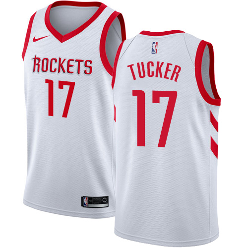 Houston Rockets #17 PJ Tucker White Swingman Association Edition Jersey Mens