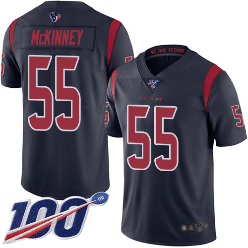 Houston Texans #55 Benardrick McKinney Navy Blue Men's Stitched Limited Rush 100th Season Jersey Men's