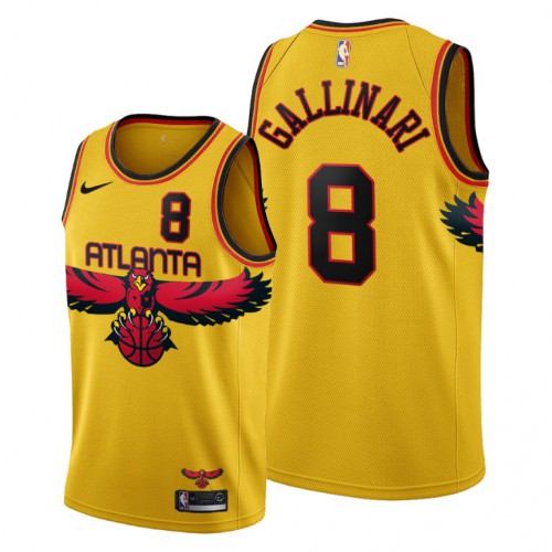 Atlanta Atlanta Hawks #8 Danilo Gallinari Youth 2021-22 City Edition Gold Jersey Youth