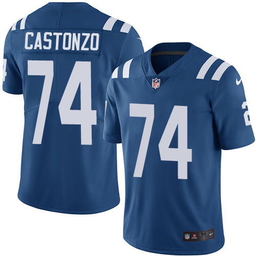 Indianapolis Colts #74 Anthony Castonzo Royal Blue Team Color Men's Stitched Vapor Untouchable Limited Jersey Men's