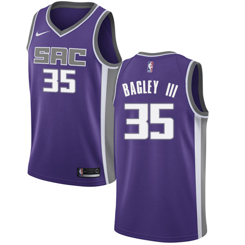Sacramento Kings #35 Marvin Bagley III Purple Womens Swingman Icon Edition Jersey Womens