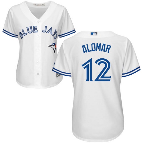 Toronto Blue Jays #12 Roberto Alomar White Home Women's Stitched Jersey Womens