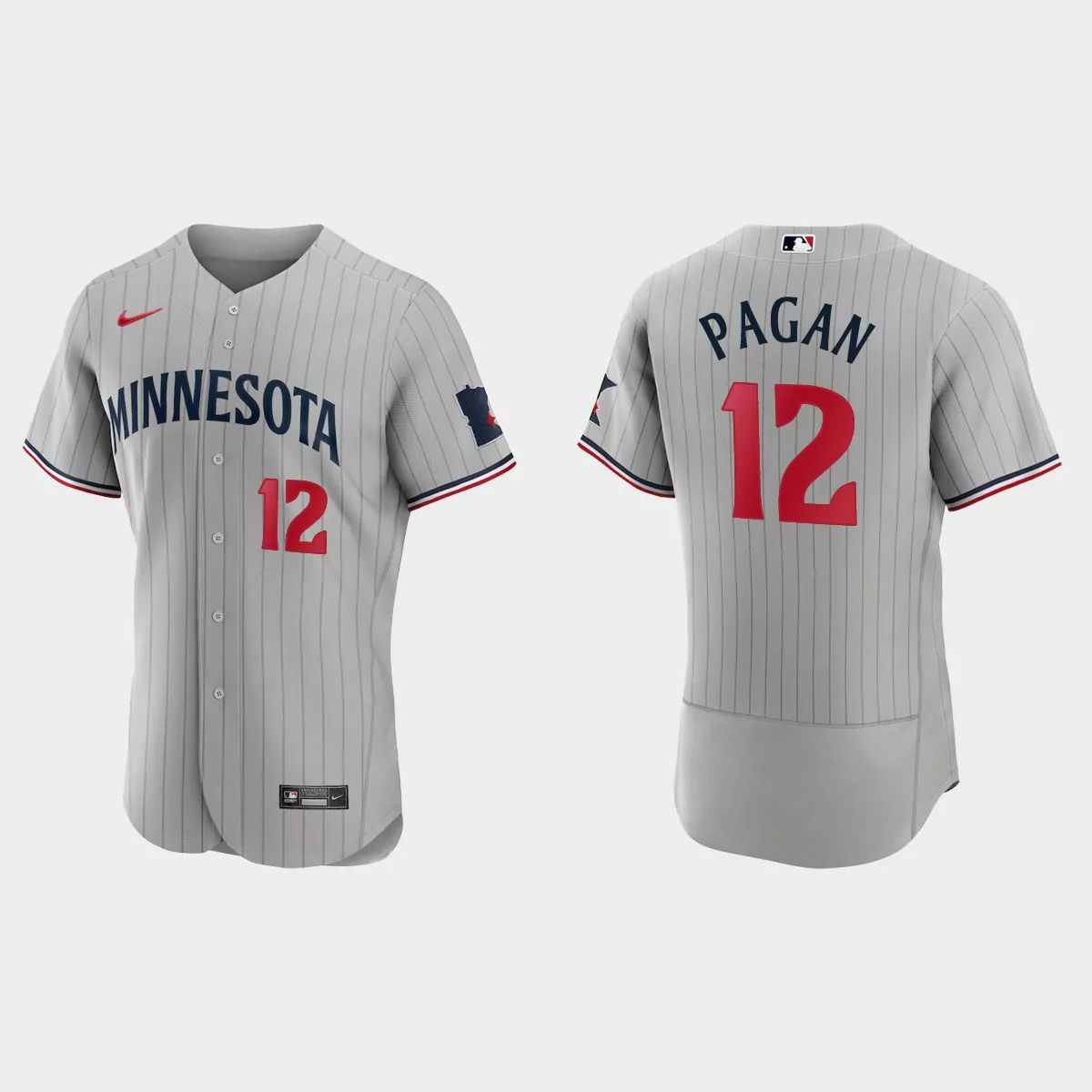 Minnesota Twins #12 Emilio Pagan Men's 2023 Authentic Jersey - Gray