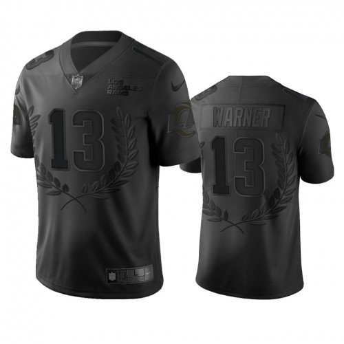 Los Angeles Los Angeles Rams #13 Kurt Warner Men's Black MVP Limited Edition Jersey Men's