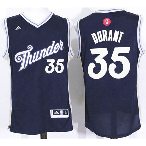 Oklahoma City Thunder #35 Kevin Durant Navy Blue 2015-2016 Christmas Day Stitched Jersey Mens
