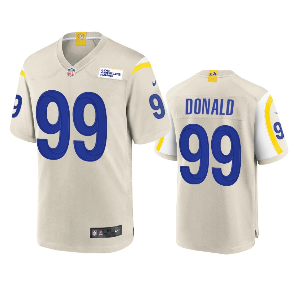 Los Angeles Rams #99 Aaron Donald Men's Game Jersey - Bone