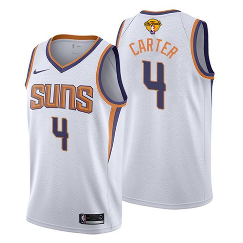 Phoenix Suns #4 Jevon Carter Mens 2021 Finals Bound Swingman Association Edition Jersey White Mens