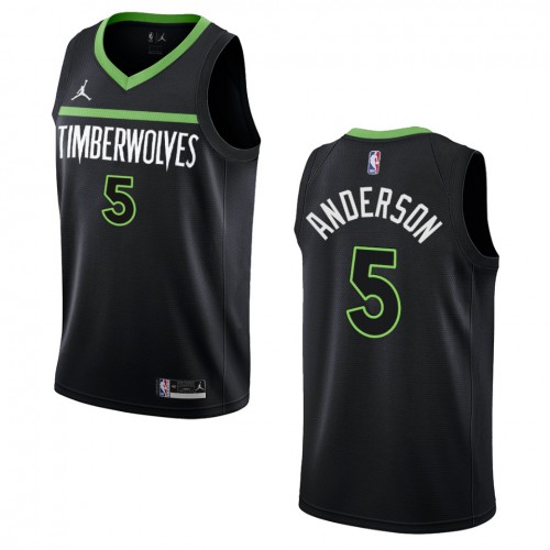 Minnesota Minnesota Timberwolves #5 Kyle Anderson Black Mens 2022-23 Statement Edition Jersey Mens